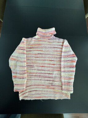 MEXX Turtleneck Sweater Multicolor Knit Size Large Cozy Soft